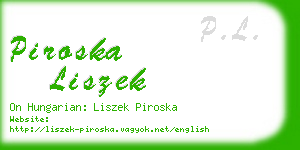 piroska liszek business card